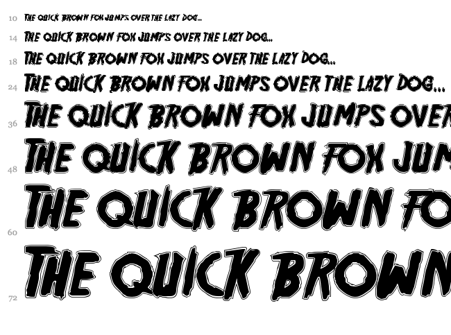 Friday 13 font waterfall